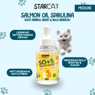 Sc ELOPE SOS Salmon Oil Spirulina 30ml Vitamin Fur Anti Loss Salmon Fish Oil Cat Dog Anabul