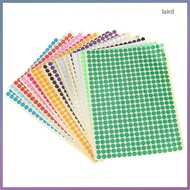 16 Pcs 6MM Color-Coding Sticker Dots Bright Color Circle Dot Labels Mixed Color laird