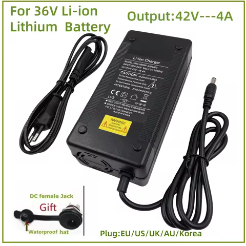 36V Charger Output 42V4A Battery Charger for 10Series 36V 37V Li-ion Battery Charger DC 5.5mm*2.1mm