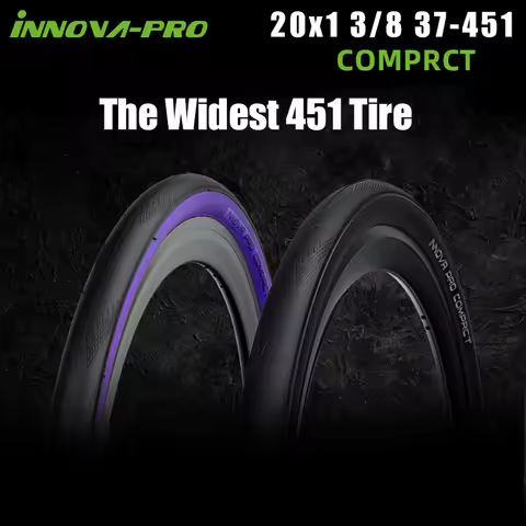 INNOVA The Widest 451 Bicycle Tire on the Market 20inch 37-451 Lightweight Folding Racing Bike Tire 