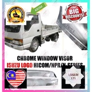 Loseri PREMIUM Chrome Truck Lorry KROM Isuzu Logo Door Visor Isuzu Hicom NPR NQR NPR Pro N-Series 1S