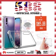 [3 Pcs] Huawei P40 Pro/ P40/ P30 PRO/ P30/ P20 PRO/ P20 LITE/ P10 PLUS Soft TPU Transparent Casing