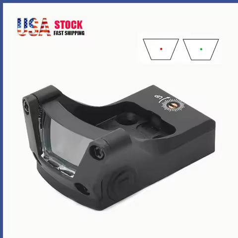 Mini M1 Red/Green Dot Sight 3MOA Auto-Off Reflex Optics Open-Emitter Glock Mount