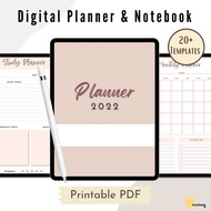 2022 Simply Digital Planner Yearly Monthly Weekly Study Saving  Meal Goals Planner Tracker Ipad/Note