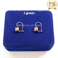 gr7 ANTING PERAK SILVER WANITA DEWASA 925 LAPIS EMAS DESI 1 GRAM