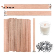 120Pcs Thick Wooden Candle Wicks, 5.1x0.5 Inch Natural Smokeless Wood Wicks for Candle Making
