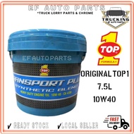 💯ORI USA TOP 1 10W-40 DIESEL ENGINE OIL CK4/SN 7.5L SYNTHETIC HEAVY DUTY LORRY 4X4 MINYAK HITAM LORI