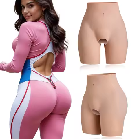 MUSIC POET Food Grade Silicone Hip Enhancer Panties 1.6cm Thickening Butt Lift Shapewear with Open C