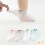 Perfectly-Baby Girls Boys Cotton Socks Cute Crew Socks Soft Mesh Thin Socks for Infants and Toddlers