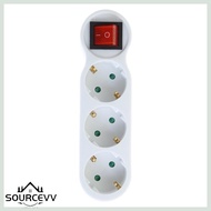 SOURCE 250V16A Wall 3 Jack Outlet European Power Adapter Socket Wall Plug Socket