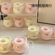 New Cute Ceramic Seasoning Jar Chili Oil Jar Vinegar Bottle Set Salt Shaker Oil Spicy Jar Bottle Vin