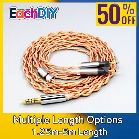 Graphene 7N OCC Shielding Coaxial Mixed Earphone Cable For Abyss Diana v2 phi TC X1226lite 1:1 headp
