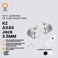 KZ Axas IEM Gaming Earphone HiFi Audio Jack 3.5mm with Mic Cable Detacha
