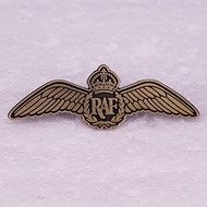 Vintage Airborne Armed Unit Brooch British Air Force Metal Wing Badge Backpack Accessory