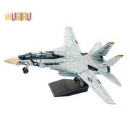 [Eighth] 1:72 Scale F-14 Tomcat Fighter Jet Model - White & ck ABS Plastic Aircraft With Detailed De