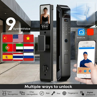 Work with Smart Video Intercom Lock, Home Security Palmprint 3D Face 6068 Mortise Aluminum Body C-Cl