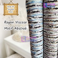 Abstract Pattern Viscose Rayon Fabric