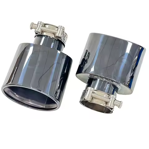 car exhaust pipe stainless steel Black plating 1pcs Tailpipe modification export personalized oval t