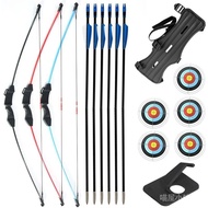 Children's Straight Pull Bow and Arrow Set Youth Outdoor Archery Sports Bow and Arrow Beginner Child