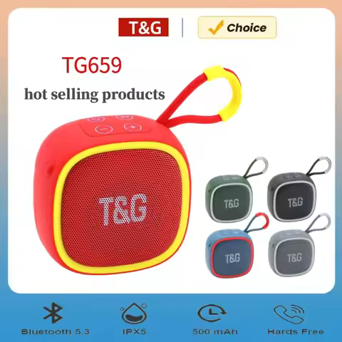 TG659 Mini Wireless Powerful Waterproof Bluetooth Speaker TWS Bluetooth 5.3 Sound Box HIFI Loudspeak