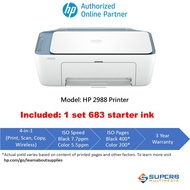 HP DeskJet  2988 Blue, 2989 Green, 2875 White  Printer Print/Scan/Copy/Wireless