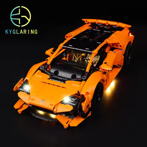 Kyglaring Led Lighting Set DIY Toys for LEGO 42196 Lamborghini Huracán Tecnica Orange Car Model Buil