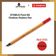 Stabilo Point 88 Fineliner Markers Pen – Red