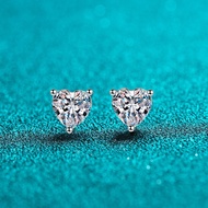 Heart-shaped Cut Earring Real Moissanite s925 Sterling Silver 4ct 2ct 1ct Moissanite Diamond Earring