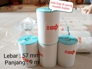 Thermal Stiker 58mm panjang 9 meter  thermal label 57mm x 40