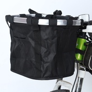 Bicycle Front Basket Foldable Hanging Fold Basket Folding Bike Carry Bag Aluminum Frame MTB Folding Organizer MTB Bicycle Parts