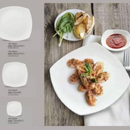 PUTIH Saint James Zen Square Plate White Classic Classic White Square Plate