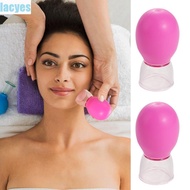 LACYES Facial Massage Cup, Cupping Cup Skin Lifting Skin Scraping Massage Jar, Neck Random Color PVC