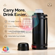 2000ml / 3000ml Stainless Stain Sport & Extende vr.  Water Jug Flask with Cup Bottle Thermos Tumbler