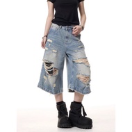 Original Clothes Room · Atelier🔥Summer Wear💦Pants Men ins Trendy Beggar Ripped Denim Shorts Men Loos