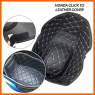 Motorcycle Ubox Cover Leather Compartment Cover for Honda Click 125 Accessories Waterproof