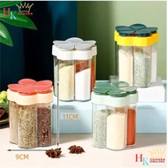 HK 5 In 1 Cooking Spice Jar Plastic Kitchen Spice Bottle 5 Flower Compartments Multipurpose Spice Bo