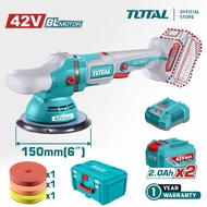 TOTAL Tools Cordless Polisher + Battery + Charger (42V / M14 / 150mm / Brushless) TAPLI42152