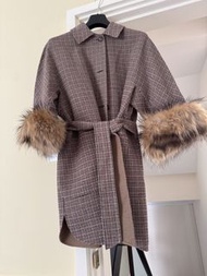 MaxMara Weekend 格紋毛呢大衣