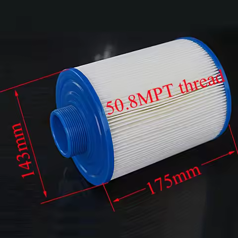for Jazzi pool Cartridge filter 2012 version,175mmx143mm,50.8mm MPT thread, hot tub paper filter oth