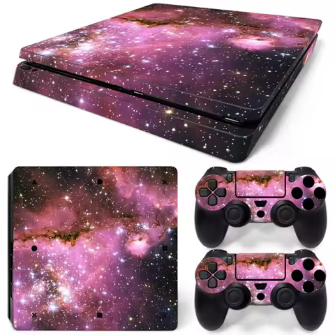 Skin Sticker for PS4 Slim Full Set Protective Skin Wrap, for PS4 Slim Console and Controller Skin fo