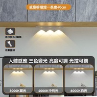 【貓眼感應燈】【40CM】【三色轉換】超薄感應燈 LED智能人體感應燈 櫥櫃燈 小夜燈