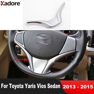 Car Steering Wheel Cover Trim For Toyota Vios Yaris Sedan 2013 2014 2015 ABS Matte Interior Accessor