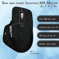 Logitech MX Master 2s / 3 / 3s mouse sticker Skin black circuit model | 3M Anti-slip Film Sticker