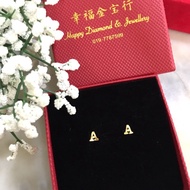 916 Emas Subang Huruf A-Z Anting-anting huruf JUAL sepasang/ 916 gold alphabet earrings sell in a pair/ 916 黄金字母耳环