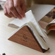 客製實木沙比利餐紙盒 立式三角面紙收納盒 高級餐廳商用