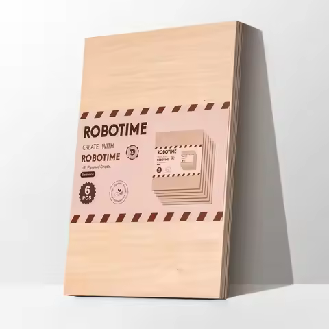 ROBOTIME 6 Pack Basswood Sheets 1/8 12 x 16 x 1/8 Inch 3mm Plywood Sheets Thin Unfinished Wood Board
