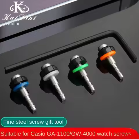 Watch Screws For Casio GA-1100/1000/GW-4000/1400 GW4000/G1400/GW-A1000 Gray Blue Orange Gaskets Rubb