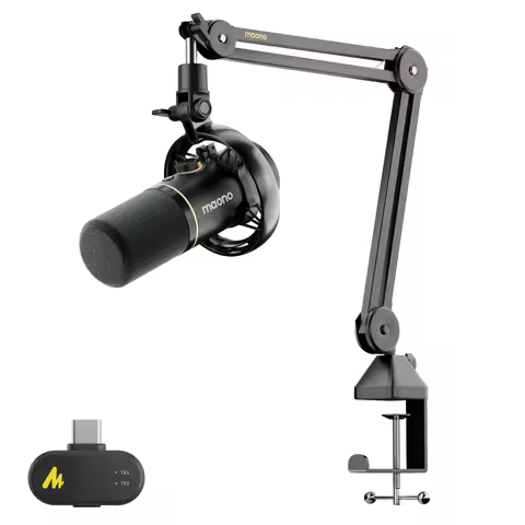 maono PD200WS Hybrid Wireless Microphone for Phone PC XLR/USB Dynamic Microphone for Podcasting Gami