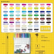 ปากกาสีน้ำ Monami P3000 60 สี ปากกาสีน้ำแบบทรงกลมสำหรับนักเรียน อุปกรณ์วาดภาพ วัสดุอื่นๆ ไม่สามารถล้