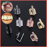 MENGLIANG พลอยเทียม คริสตัล อันธพาล เครื่องประดับร่างกาย ทันตกรรม ตะแกรงบนและล่าง Hip Hop Teeth Gril